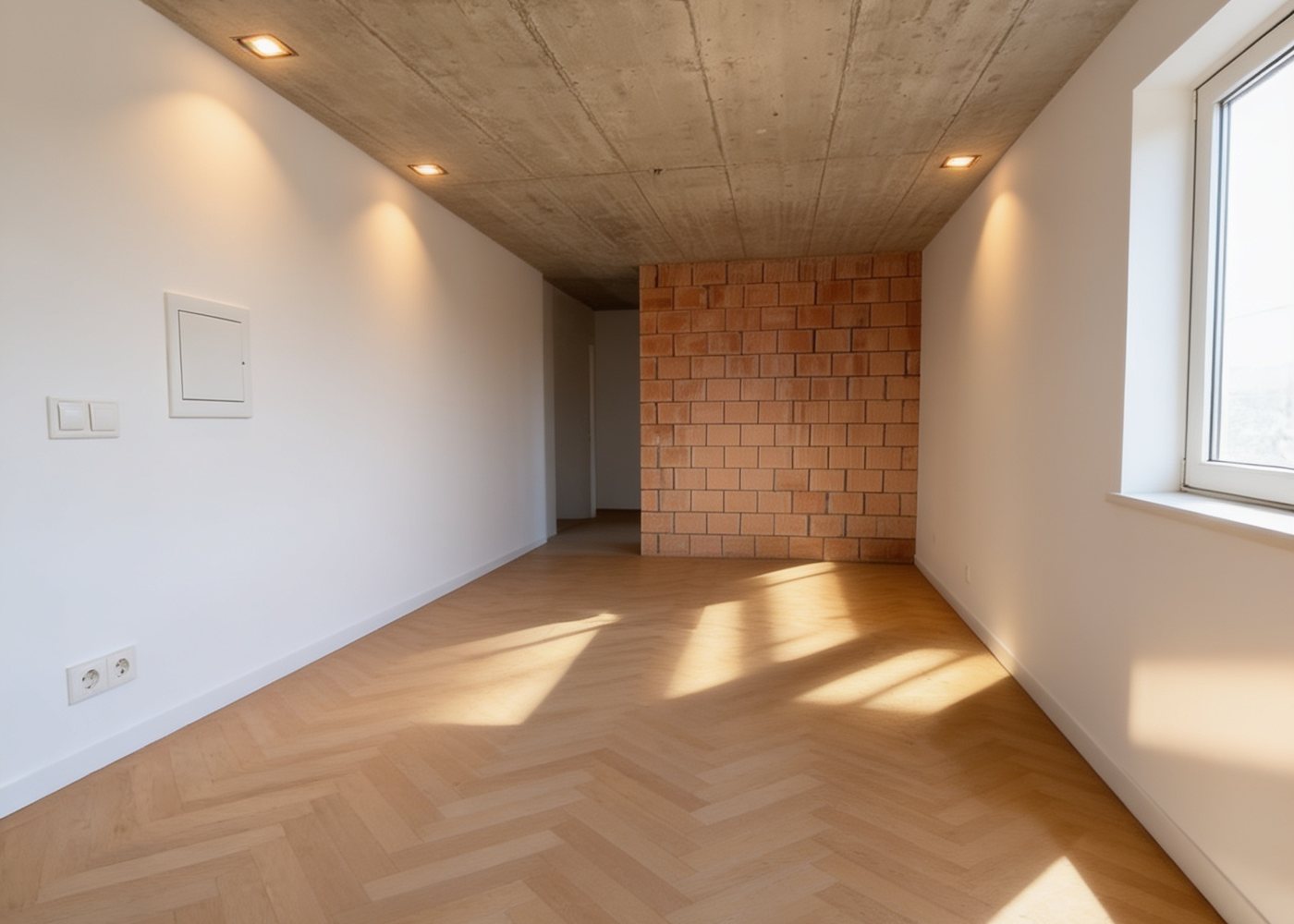 Fertig ausgebauter Raum